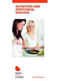 NUTRITION AND PERITONEAL DIALYSIS - National Kidney …
