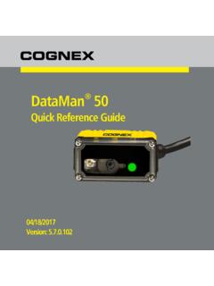 DataMan 50 Quick Reference Guide - Cognex