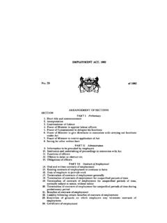 EMPLOYMENT ACT, 1982 No. 29 of 1982