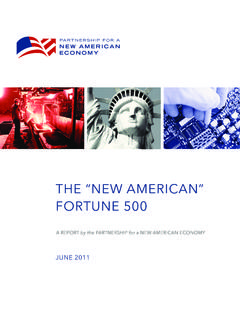 THE “NEW AMERICAN” FORTUNE 500 - New York …