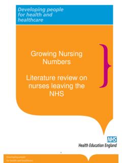 Growing Nursing Numbers Literature review on nurses ...