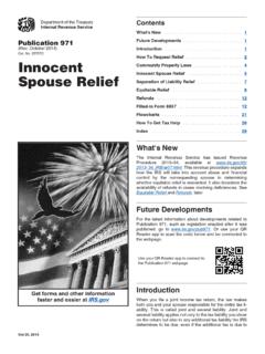 Spouse Relief Innocent - IRS tax forms