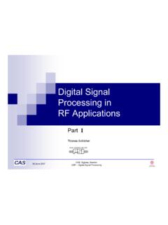 Digital Signal Processing in RF Applications
