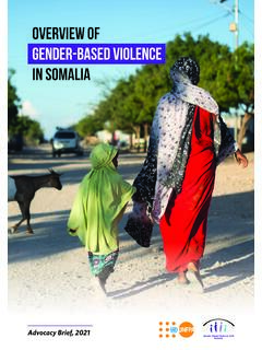 Overview of Gender-Based Violence in Somalia