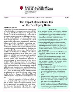 The Impact of Substance Use on the Developing Brain