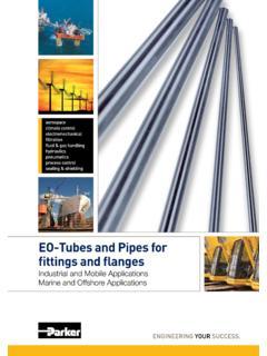 EO-Tubes and Pipes for fittings and flanges - parker-store.by