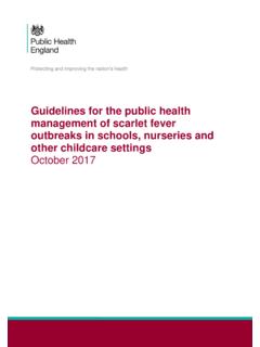 Guidelines for public health management of scarlet fever ...