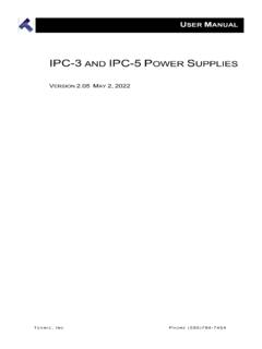 IPC-3 AND IPC-5 POWER SUPPLIES - Teknic