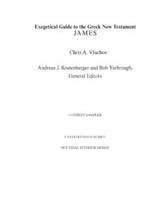 Exegetical Guide to the Greek New Testament JAMES