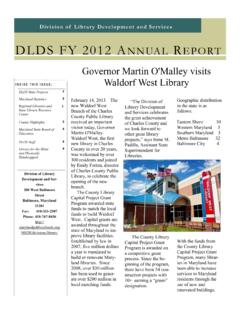 Governor Martin O'Malley visits Waldorf West Library