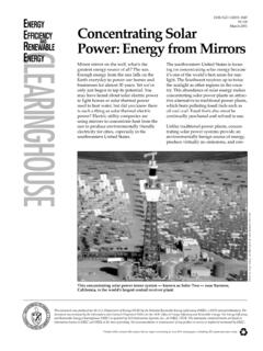 Concentrating Solar Power: Energy from Mirrors