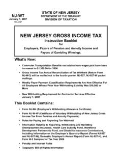 NEW JERSEY GROSS INCOME TAX - Government of New …