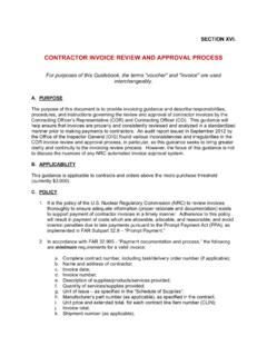 CONTRACTOR INVOICE REVIEW AND APPROVAL PROCESS