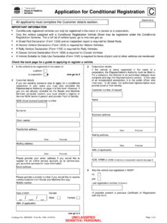 Application for Conditional Registration