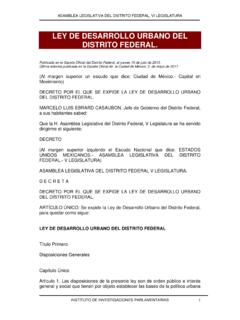 LEY DE DESARROLLO URBANO DEL DISTRITO FEDERAL