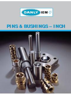 PINS &amp; BUSHINGS – INCH - Anchor Danly