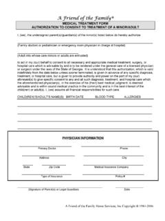 MEDICAL TREATMENT FORM AUTHORIZATION TO …
