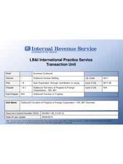 LB&amp;I International Practice Service Transaction Unit