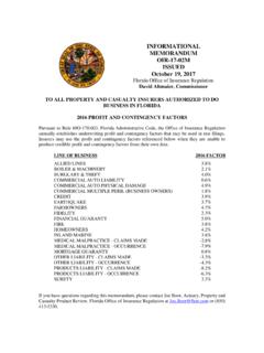 OIR-17-02M - Florida Office of Insurance Regulation