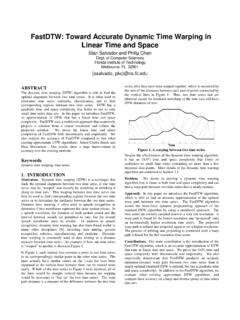 FastDTW: Toward Accurate Dynamic Time Warping in Linear ...