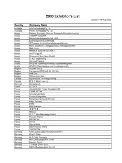 2000 Exhibitor's List - Wire &amp; Cable Expo