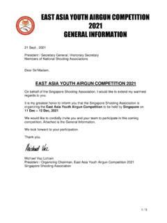 EAST ASIA YOUTH AIRGUN COMPETITION 2021 GENERAL …