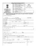 APPLICATION FOR INDIAN PASSPORT - NRI …
