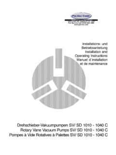 Installations- und Betriebsanleitung Installation and ...