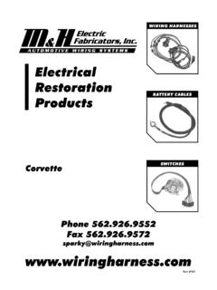 Electrical Restoration - Reproduction Wiring Harnesses for ...