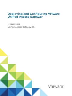 Deploying and Configuring VMware Unified Access Gateway ...