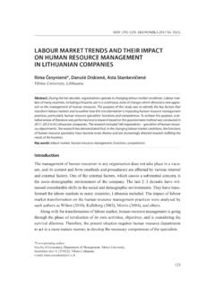 LABOUR MARKET TRENDS AND THEIR IMPACT ON HUMAN …