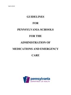 GUIDELINES FOR PENNSYLVANIA SCHOOLS FOR THE …