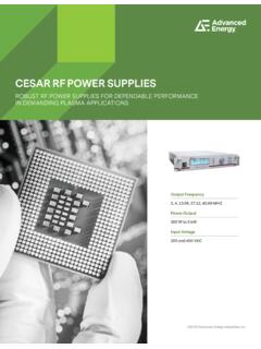 Cesar RF Power Supplies - RF Power Supplies for …