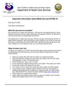 Important information about Medi-Cal and COVID-19 - …