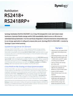 RackStation RS2418+ RS2418RP+ - Synology