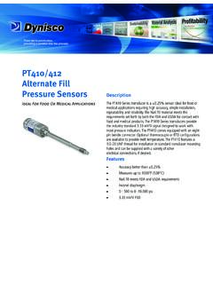 PT410/412 Alternate Fill Pressure Sensors Description