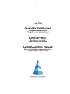 Bank branches and locations - expat-finland.com