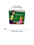 Second Grade Summer Math Packet