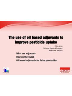 The use of oil based adjuvants to improve …