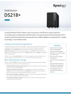 DiskStation DS218+ - Synology