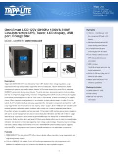 OmniSmart LCD 120V 50/60Hz 1500VA 810W Line …