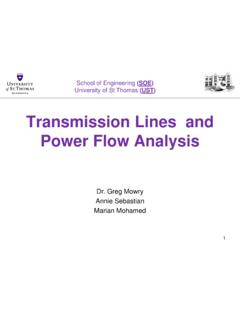 Transmission Lines and Power Flow Analysis