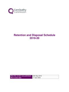 Retention and Disposal Schedule 2019-20