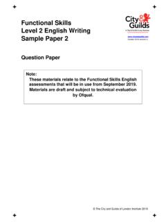 Functional Skills Level 2 English Writing Sample Paper 2 ...