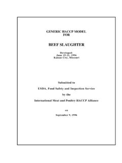 BEEF SLAUGHTER - HACCP Alliance