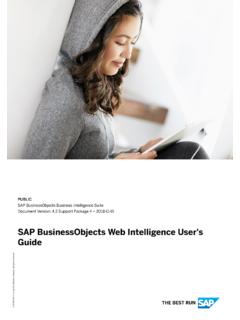 SAP BusinessObjects Web Intelligence User's Guide