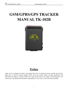 GSM/GPRS/GPS TRACKER MANUAL TK-102B