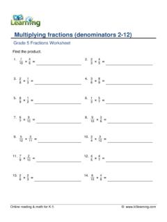 Multiplying fractions (denominators 2-12)
