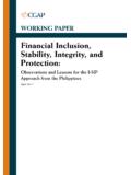 Financial Inclusion, Stability, Integrity, and Protection