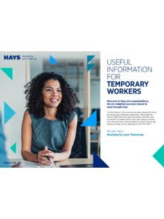 Temporary Workers Useful Information - Hays